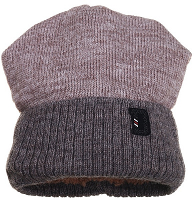 Шапочка детская для мальчика Kraft+ р.48-50 коричневый меланж 1739 