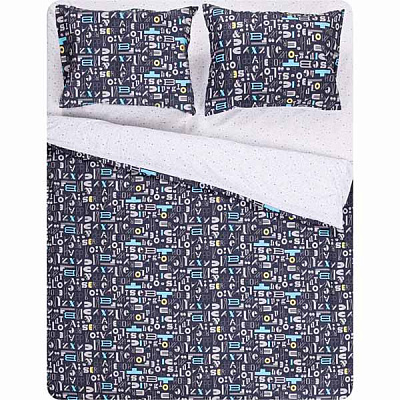 Комплект постільної білизни alphabet 2.0 темно-сірий La Nuit