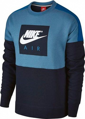 Джемпер Nike M NSW CREW AIR FLC 886050-437 р. L синий