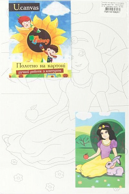 Холст на картоне с контуром Сказочные герои № 1 Rosa Talent 