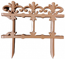 Декоративна огорожа для клумб Тірапласт Мілан 4 шт. коричневий