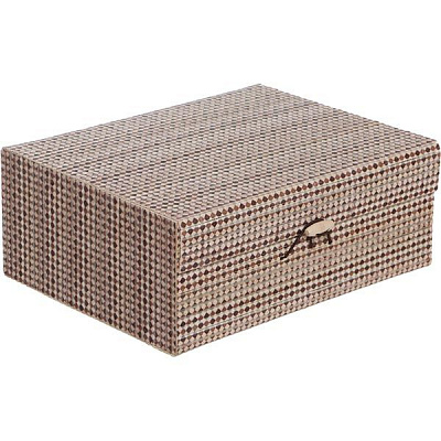 Сундук для украшений Ромбы бамбук 21x16.5 см