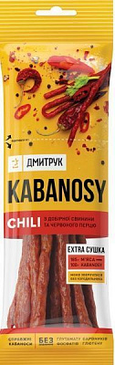 Снеки ДМИТРУК Kabanosy із додаванням перцю чилі 100 г