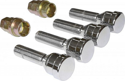 Набор болтов колесных М14x1,5x45 мм конус с оборотным кольцом и 2 ключа