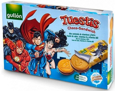 Печенье Gullon Печенье GULLON Tuestis chocosandwich (супергерои) 220 г 