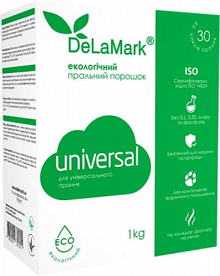 Стиральный порошок для машинной и ручной стирки DeLaMark Universal Eco 1 кг
