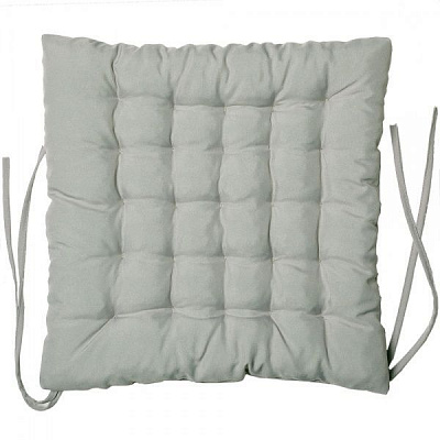 Подушка на стілець Sparkle квадрат стьобана 38х38х5 сіра