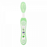 Дитяча зубна щітка Chicco із ергономічною ручкою зелена 6-36 міс. м'яка 1 шт.