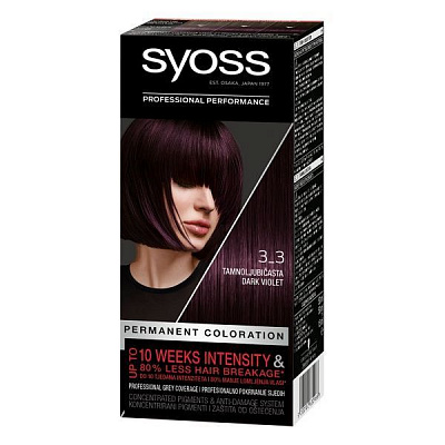 Краска для волос Syoss Salon Plex 3-3 Темно-фиолетовый 115 мл