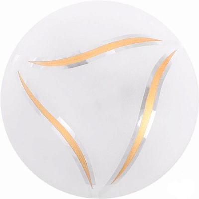 Светильник настенный Укрсвітло НПБ 1x60 Вт E27 белый с золотистым 11053 