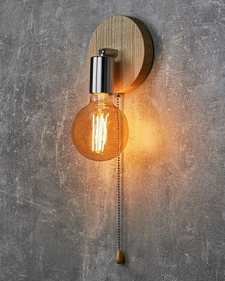 Бра Iterna Malme 1xE27 ясень LW023 