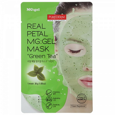 Маска для обличчя Purederm гідрогелева Зелений чай 30 г 1 шт.