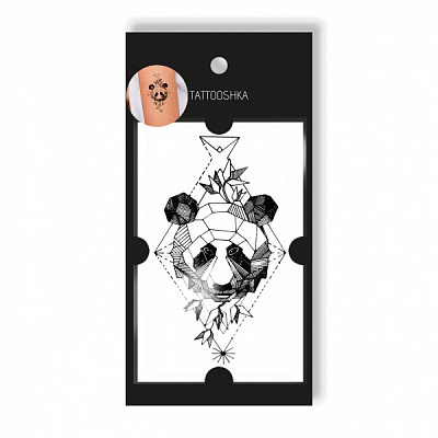 Временная татуировка Tattooshka Геометрическая панда T-077