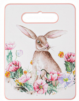 Доска сервировочная Кролик 20 см розовый Lefard 