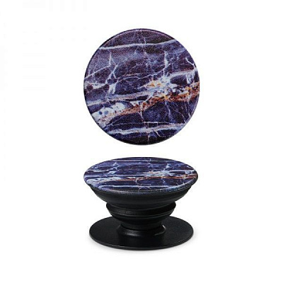 Тримач для телефона Pop 007 мармур Luxe Cube чорний