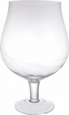Ваза на ножке стеклянная прозрачная 58х37,5 см Wrzesniak Glassworks