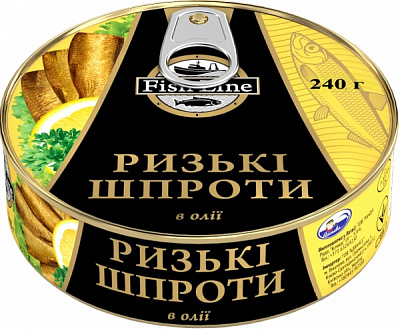 Шпроти в олії Fish Line Ризькі з/б 240г