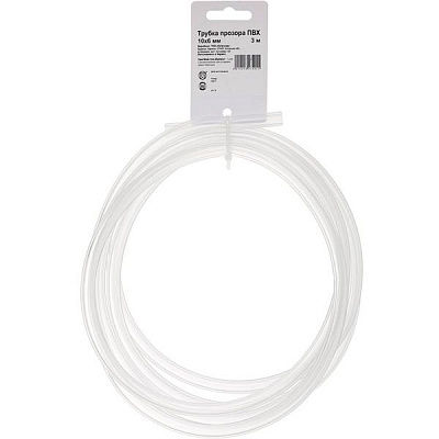 Трубка ПВХ прозора d10/6 мм 3 м