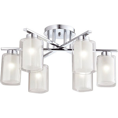 Люстра Victoria Lighting 6xE27 хром/белый Nill/PL6 