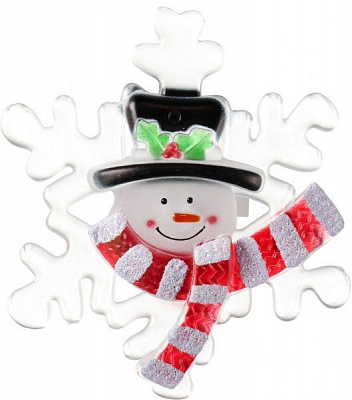 Декоративна фігура LED Сніжинка на присосці 13 см