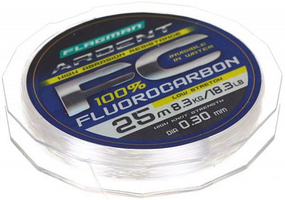 Леска Flagman Ardent Fluorocarbon 25м 0,3мм 8,3кг