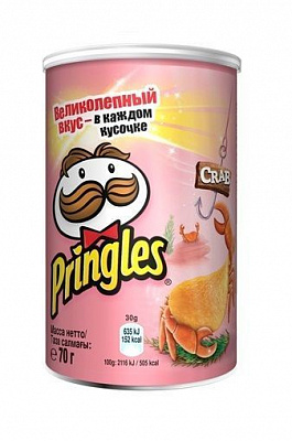 Чипсы Pringles со вкусом краба 70 г (5053990124879) 