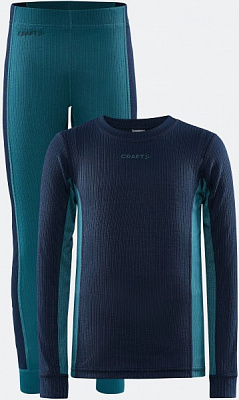 Комплект термобелья Craft CORE DRY BASELAYER SET JR 1909713-676396 р.134/140 темно-синий