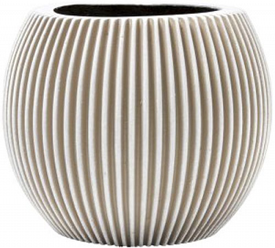 Кашпо Capi Groove круглий 2,3л слонова кістка (091704)