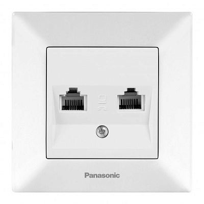 Розетка телефонна Panasonic Arkedia Slim RJ11 CAT3 білий 480200236