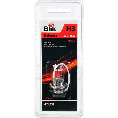 Лампа галогенна BLIK 42528 H3 PK22s 12 В 55 Вт 1 шт