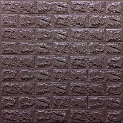 3D-панель с ПВХ самоклеющаяся кирпич кофе 700х770х3 мм 