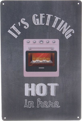 Табличка жестяная печатная Its getting 30x20 см разноцветный 