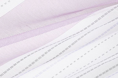 Ткань тюлевая Декостиль 537063 4390/4 белый с фиолетовым 