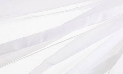 Тканина тюлева 300 см смужки на сітці 815675/503 кремовий