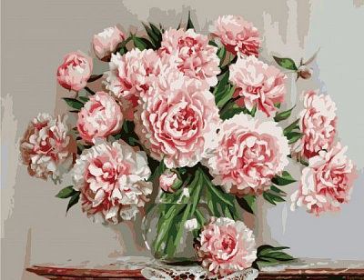 Картина по номерам Нежные пионы Идейка 