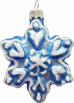 Ялинкова іграшка Юріта Сніжинка голуба 8,5 см 1075M