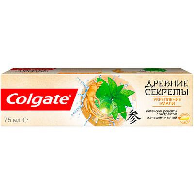Зубная паста Colgate Древние Секреты Укрепление эмали (Женьшень) с натуральными экстрактами 75 мл