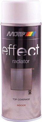 Краска аэрозольная Motip Deco Effect для бытовых радиаторов белый глянец 400 мл