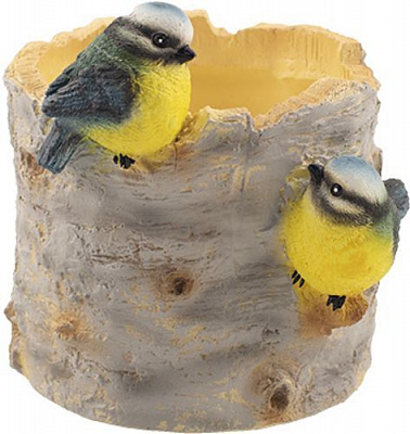 Кашпо декоративное Синички на березе 