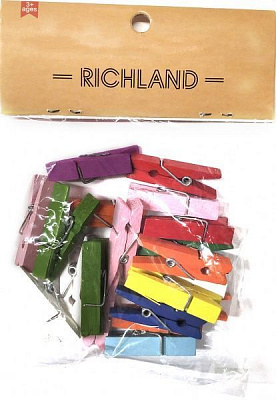 Прищепки декоративные деревянные, 4,5 см 10 шт. Річ-Ленд