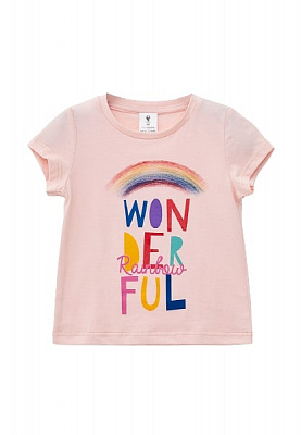 Футболка для дівчаток Роза 201018 р.104 пудра