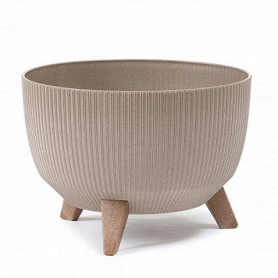 Вазон пластиковый Ламела Рома Эко 24х20 см круглый 7 л латте джампер 