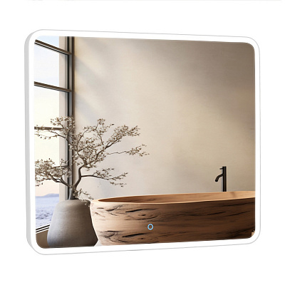 Зеркало со встроенной подсветкой Aqua Rodos Donato white 80х70 sensor