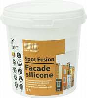 Краска силиконовая водоэмульсионная Spot Colour Fusion Facade Silicone мат белый 1л 