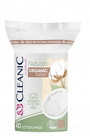 Ватные диски Cleanic Naturals Organic Cotton овал 40 шт. (мягкая)