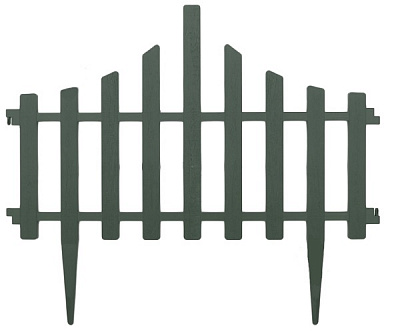 Ограждение для газона Алеана  Парканчик (4 в 1), зеленый 65х55 см