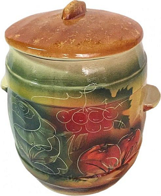 Ємність для соління з кришкою керамічна 10 л