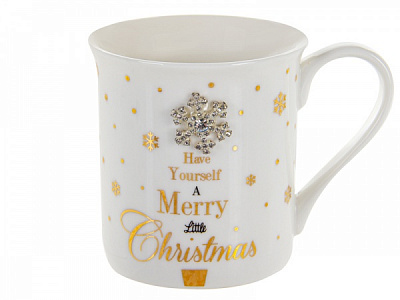 Чашка для чаю Різдв'яна колекція біла 300 мл 985-030 Lefard