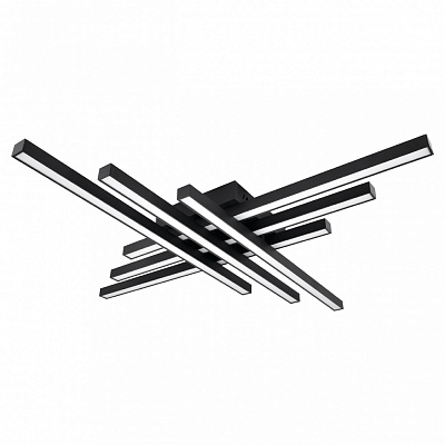 Люстра світлодіодна Hopfen STERK-6 BK 115 Вт LED-модуль чорний