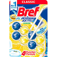 Туалетный блок Bref Сила-Актив Лимонная свежесть 2x51 г 